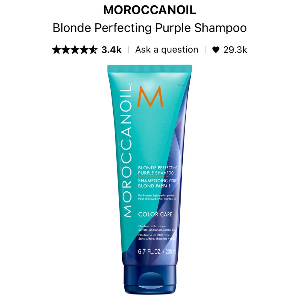 Morison oil purple shampoo for blonde and bleached hair. New without box.